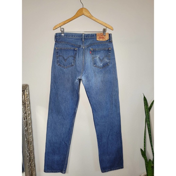 00's Men's 501s Blue Jeans W36xL38 by Levi's - Picture 2 of 6